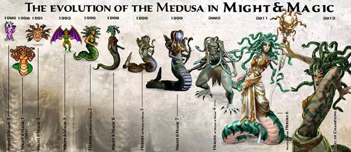 The evolution of the Medusa in Might and Magic